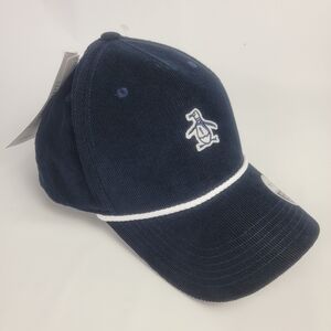 Original Penguin Corduroy Darck Blue Adjustable Unisex Baseball Cap Hat OneSize